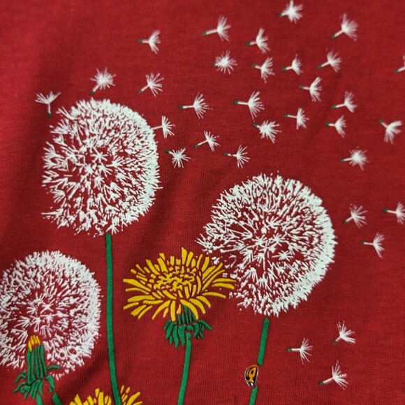 Vintage Deadstock Morning Sun Collared Shrt Sleeve Dandelion Ladybug Graphic Top - Picture 4 of 10